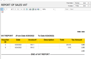 VAT report